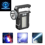 Portable Powerful USB Rechargeable Flashlight Solar LED Light with COB 