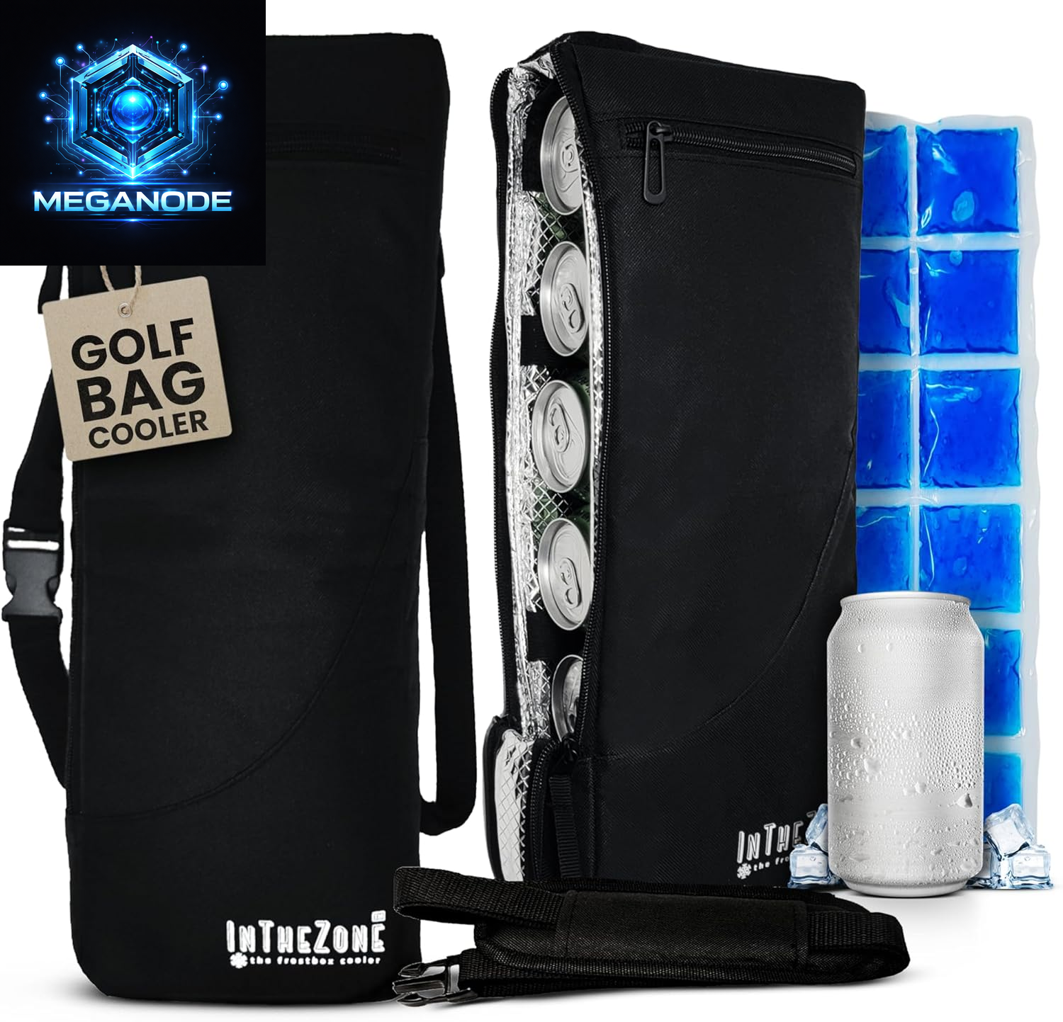Frostbox Golf Bag Cooler with Ice Pack | Insulated 6-Can Beer Sleeve 