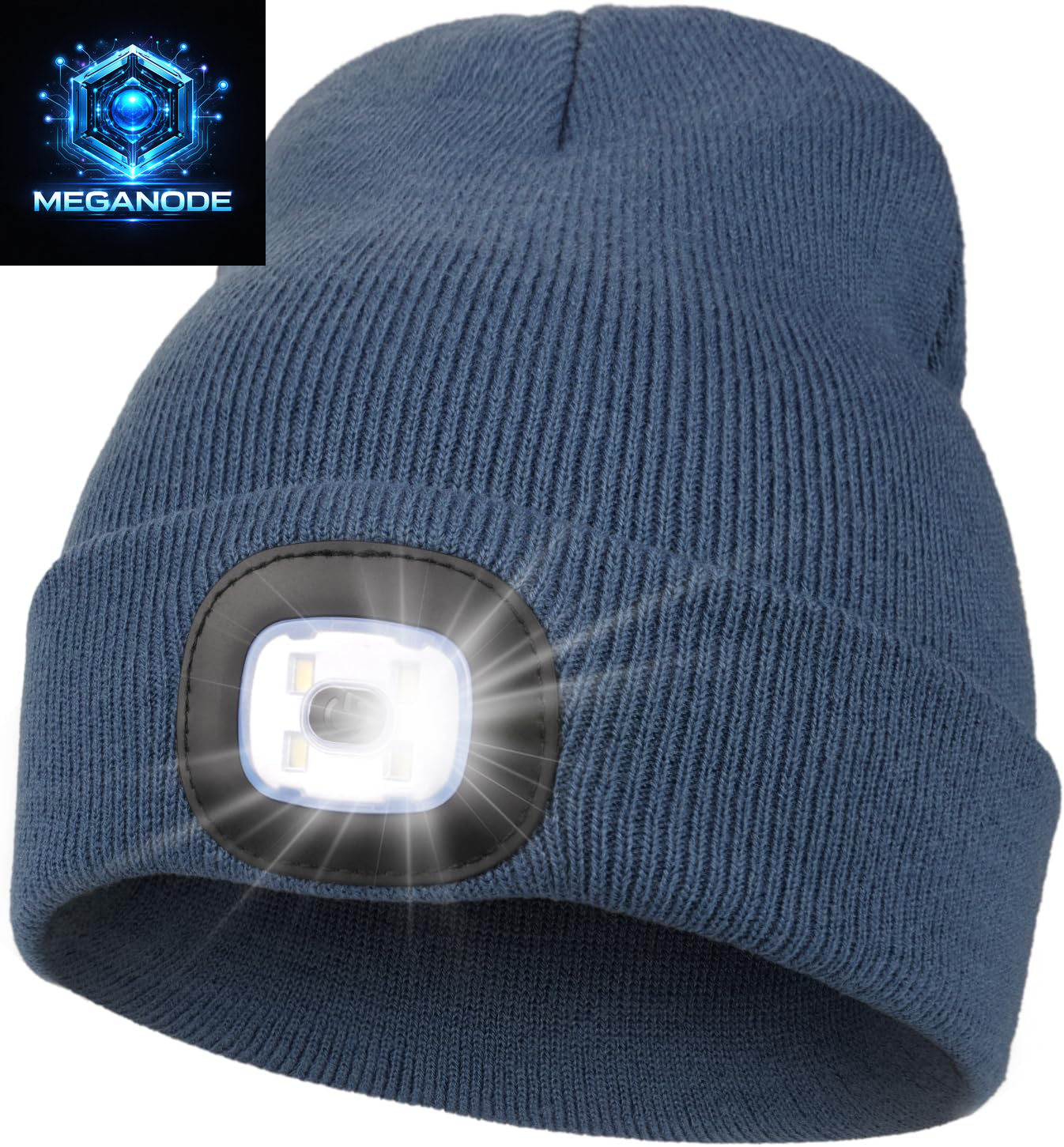 Unisex Hat with Light, USB Rechargeable Hands Free Headlamp LED Beanie