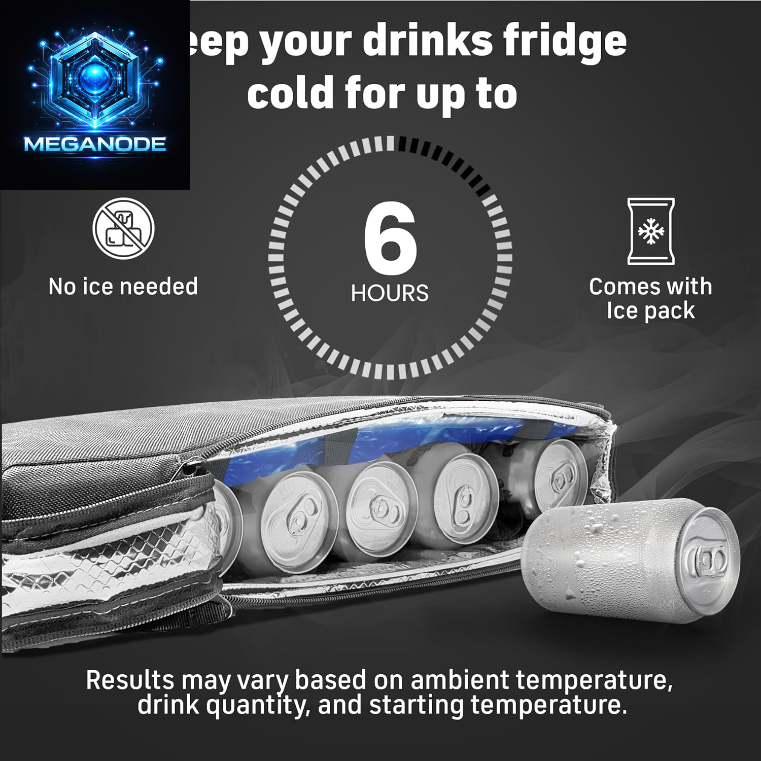 Frostbox Golf Bag Cooler with Ice Pack | Insulated 6-Can Beer Sleeve 