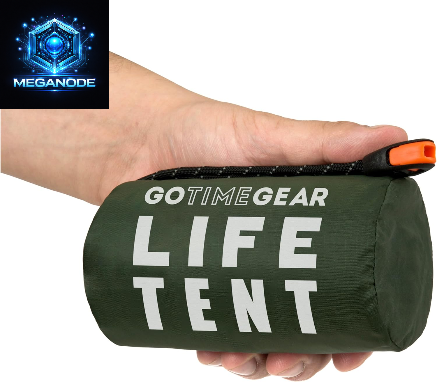 All Weather Protection Survival Life Tent • 2 Person Mylar Emergency Shelter Tube Tent + Paracord +Whistle