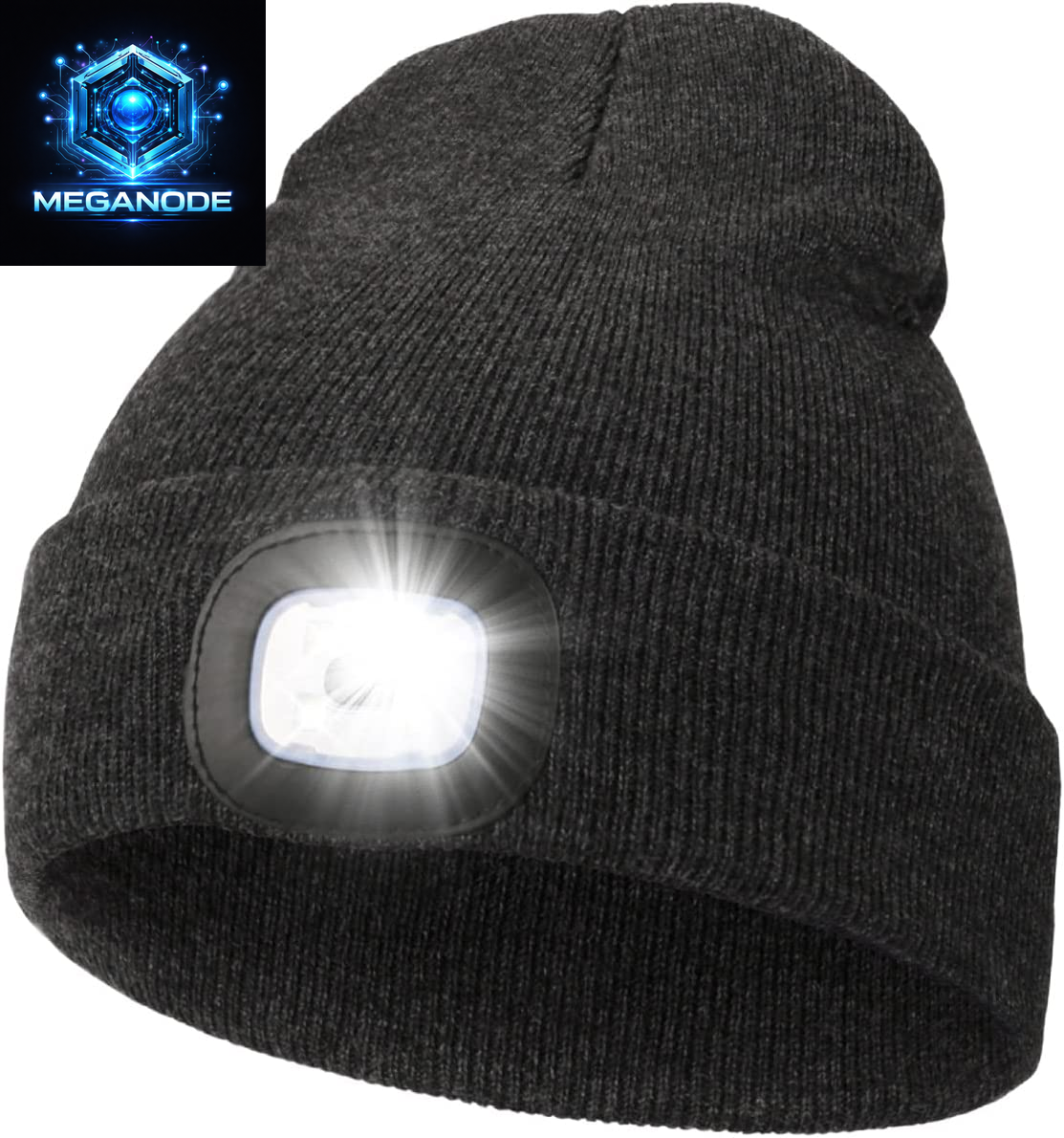 Unisex Hat with Light, USB Rechargeable Hands Free Headlamp LED Beanie