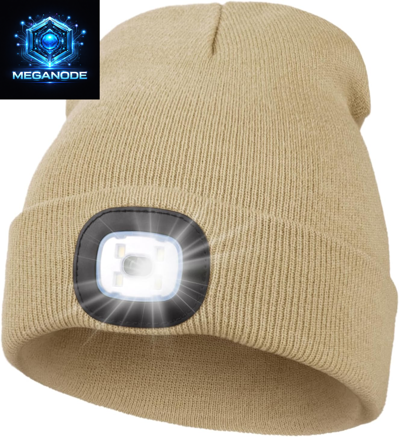 Unisex Hat with Light, USB Rechargeable Hands Free Headlamp LED Beanie