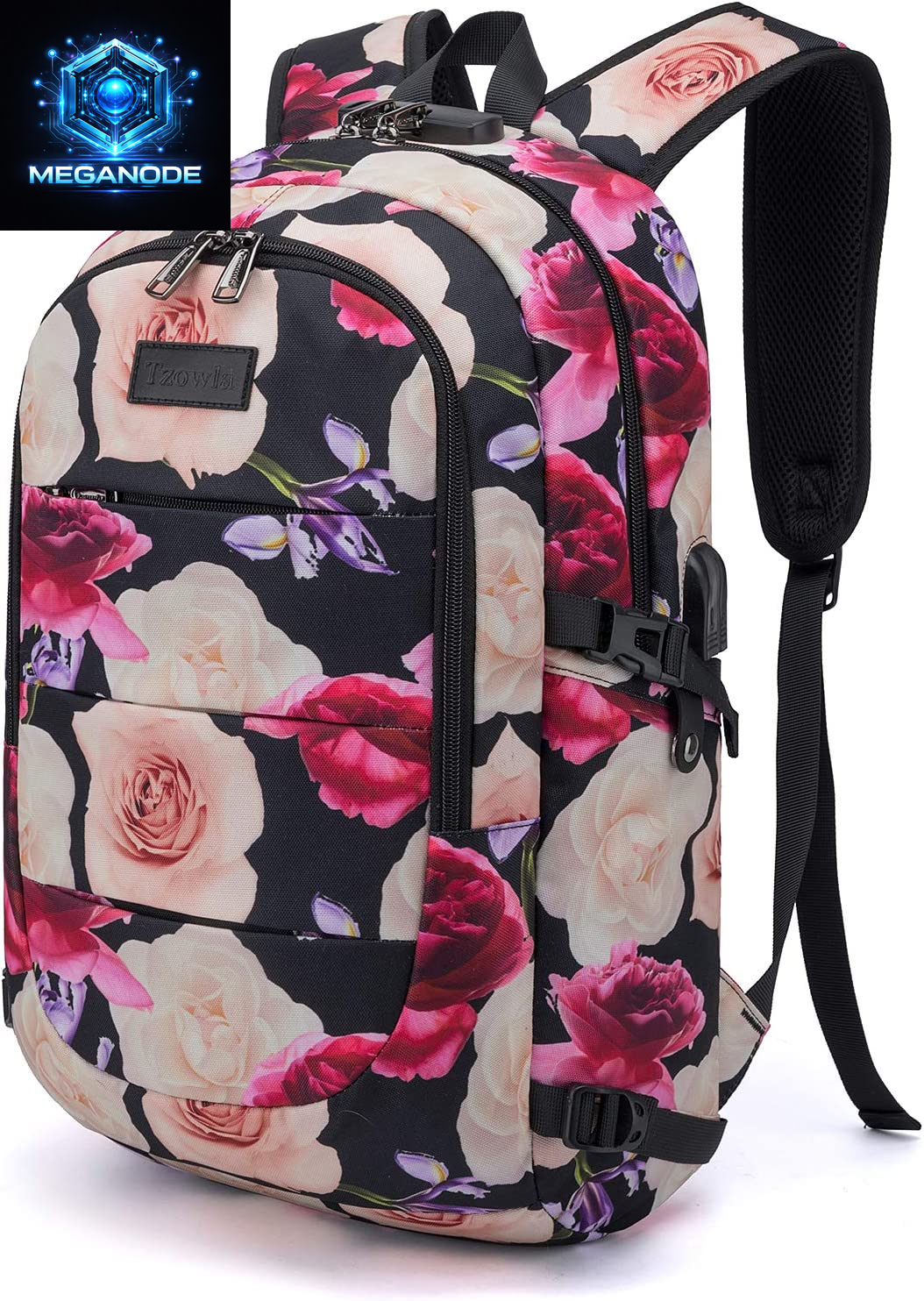 Travel Laptop Backpack Water Resistant Anti-Theft Bag with USB Charging Port and Lock 15.6 Inch Computer Business Backpacks for Women Men Work College Gift,Casual Daypack