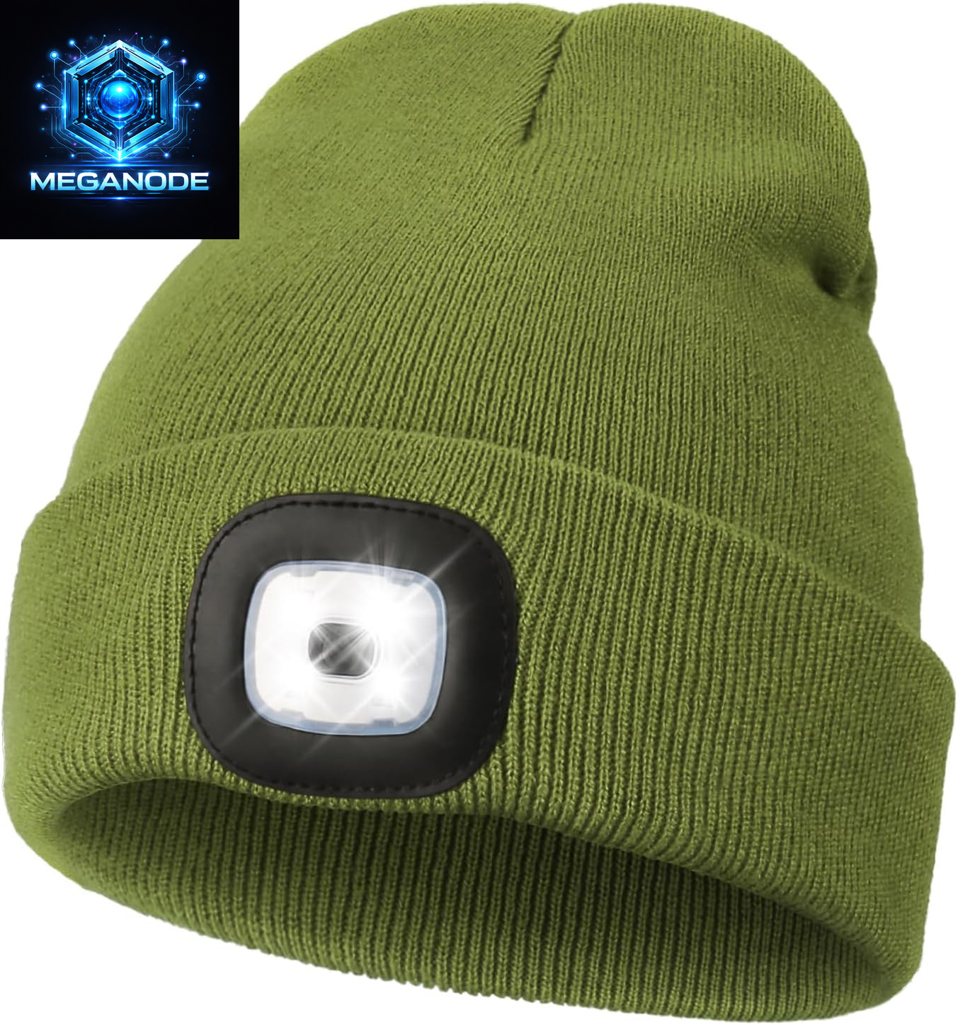 Unisex Hat with Light, USB Rechargeable Hands Free Headlamp LED Beanie