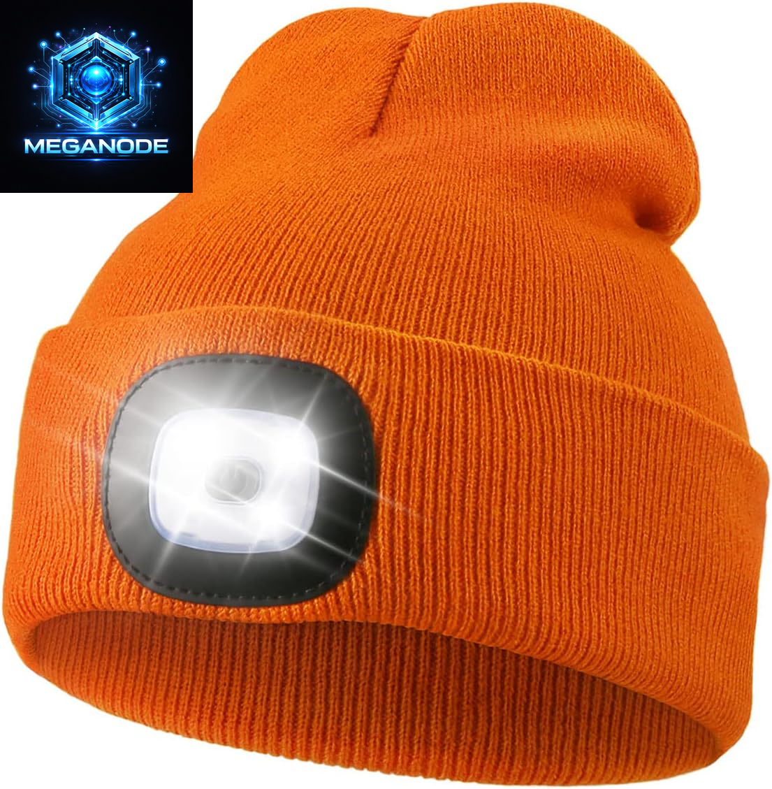 Unisex Hat with Light, USB Rechargeable Hands Free Headlamp LED Beanie