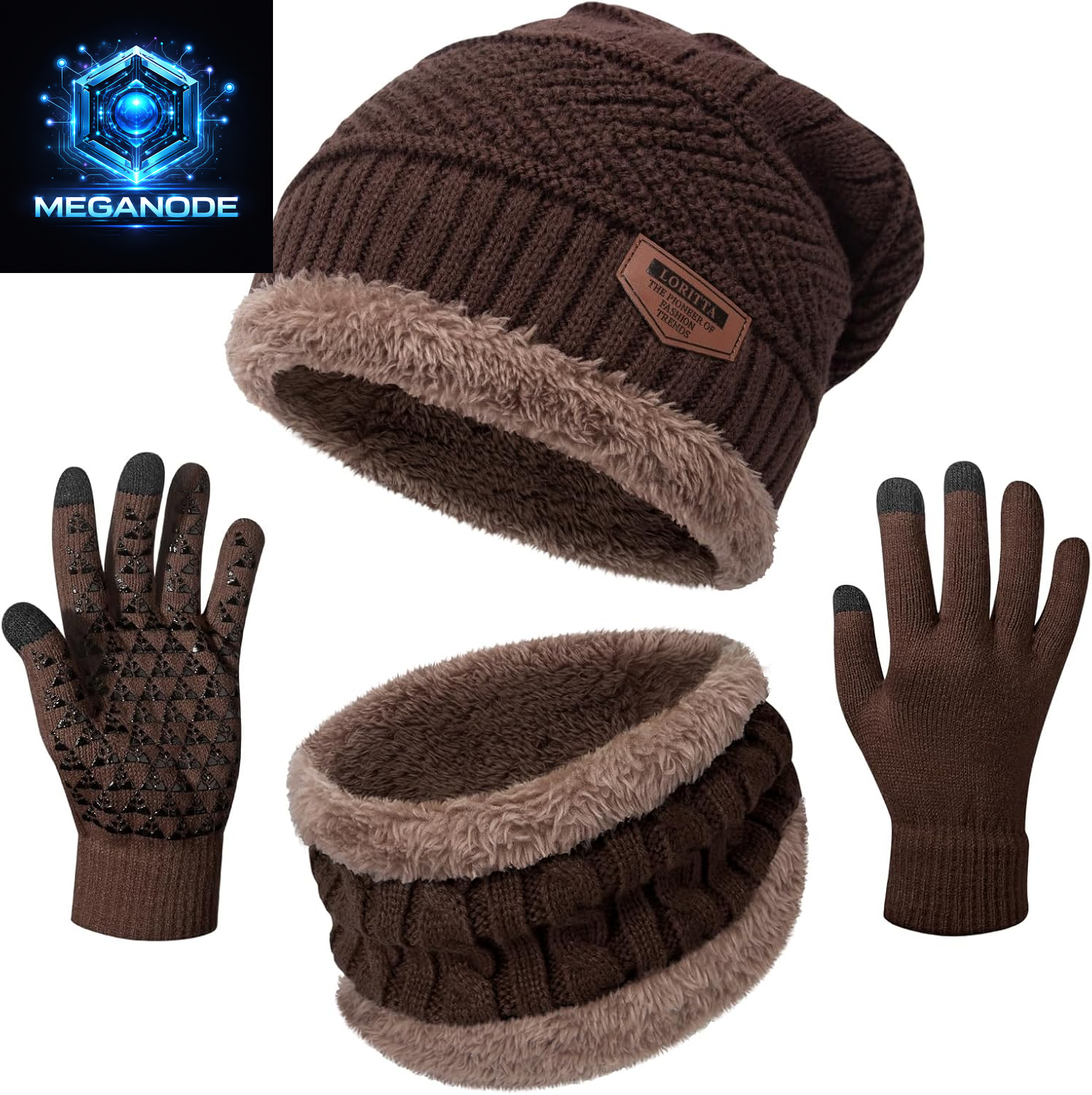 Winter Beanie Hats Scarf Gloves and  Skull Cap Neck Warmer 