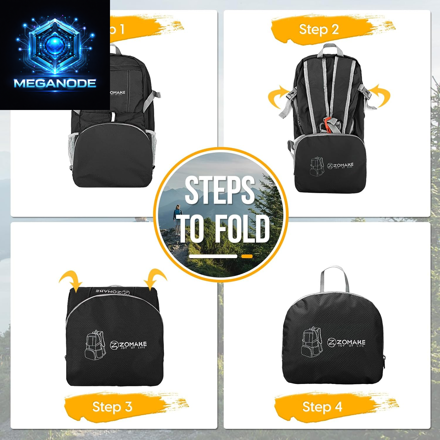 Lightweight Packable Backpack 35L, Light Foldable Backpacks Water Resistant 