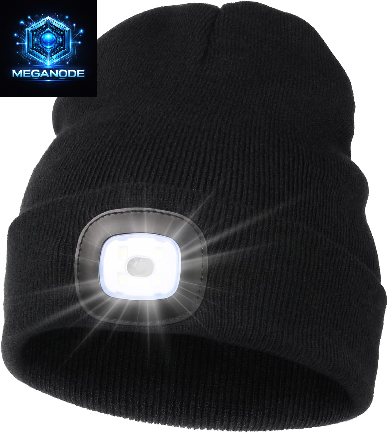 Unisex Hat with Light, USB Rechargeable Hands Free Headlamp LED Beanie