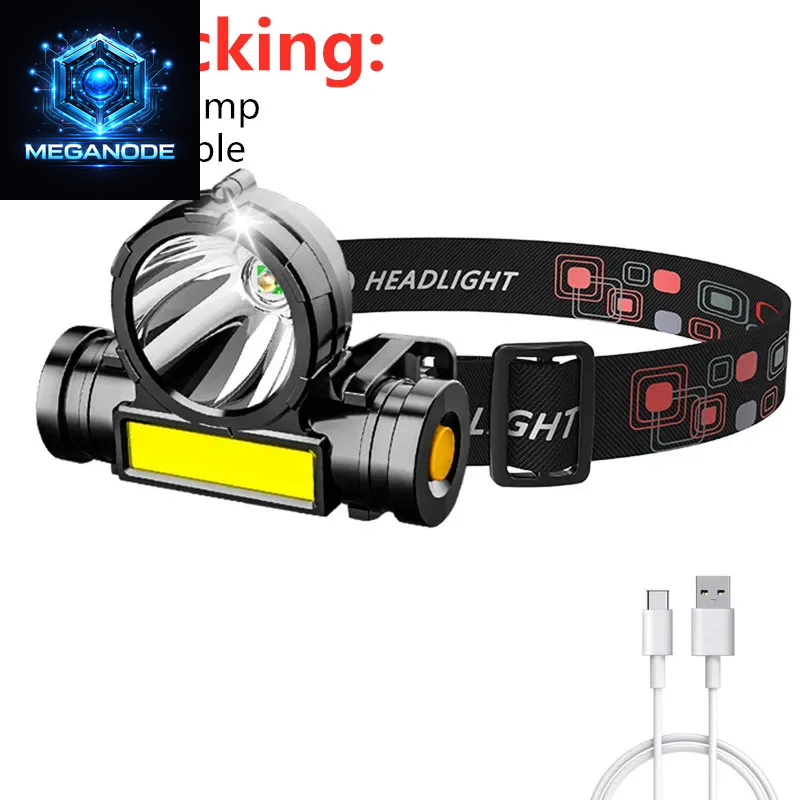 LED Sensor Headlamp Camping Search Light 