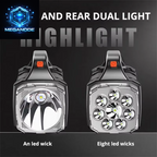 Portable Powerful USB Rechargeable Flashlight Solar LED Light with COB 