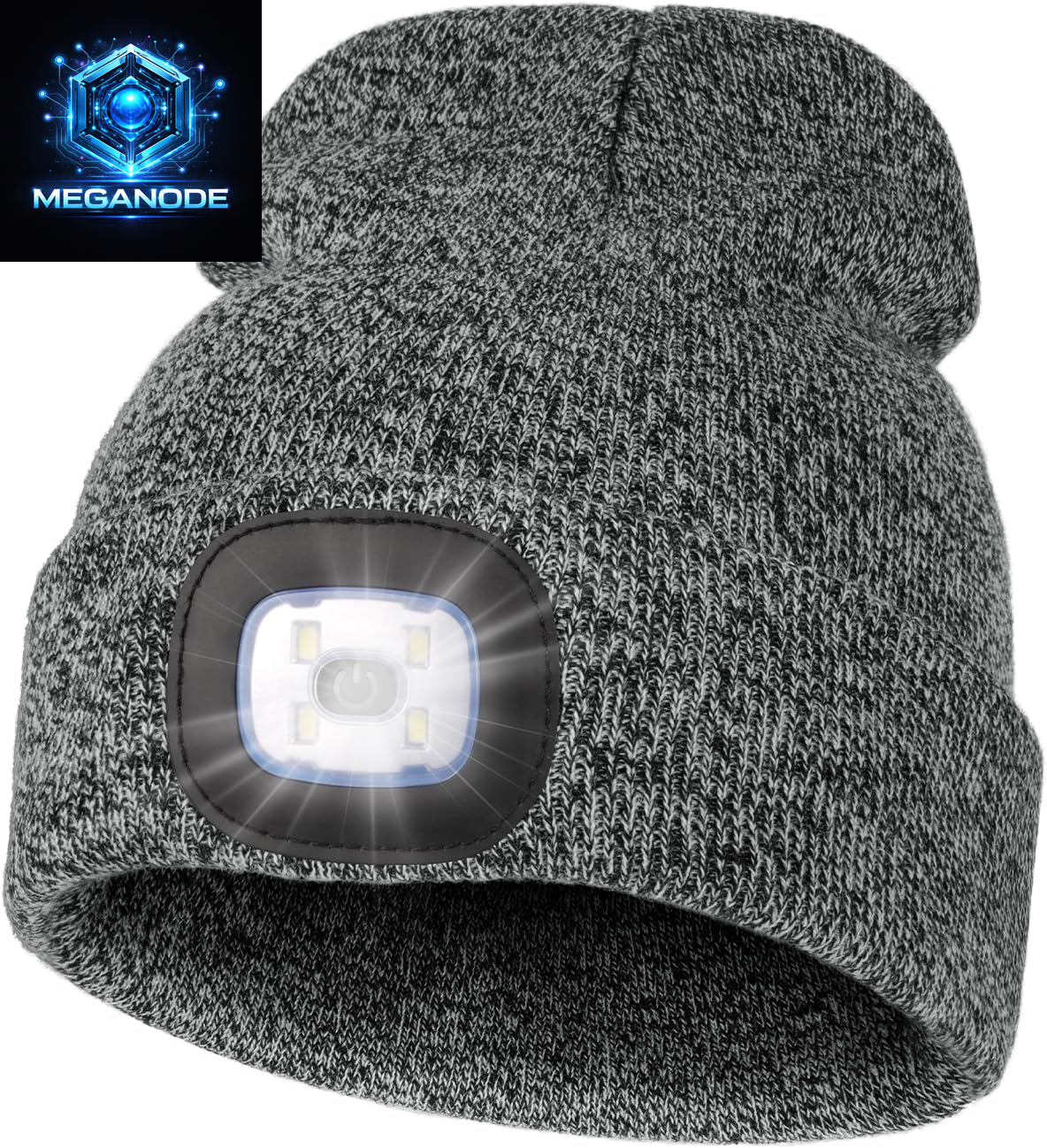 Unisex Hat with Light, USB Rechargeable Hands Free Headlamp LED Beanie
