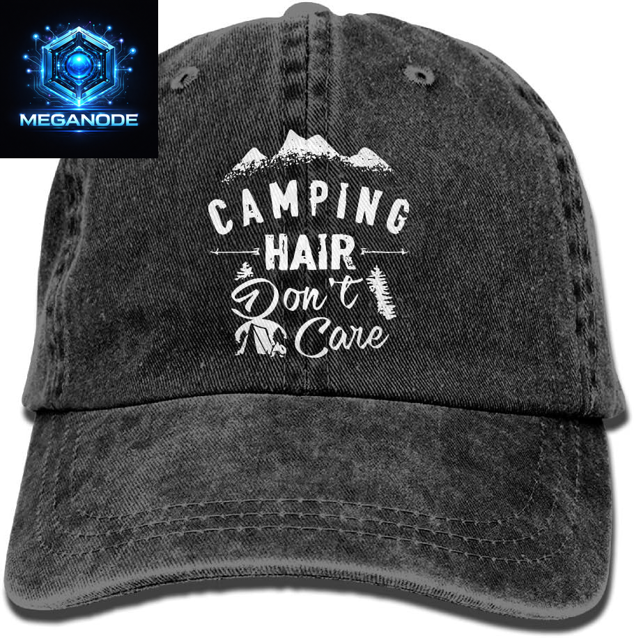 Unisex Camping Hair Don'T Care Vintage Adjustable Baseball Cap Denim Dad Hat