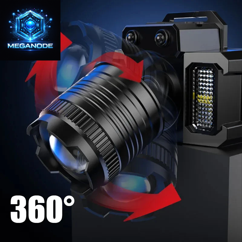 LED Sensor Headlamp Camping Search Light 