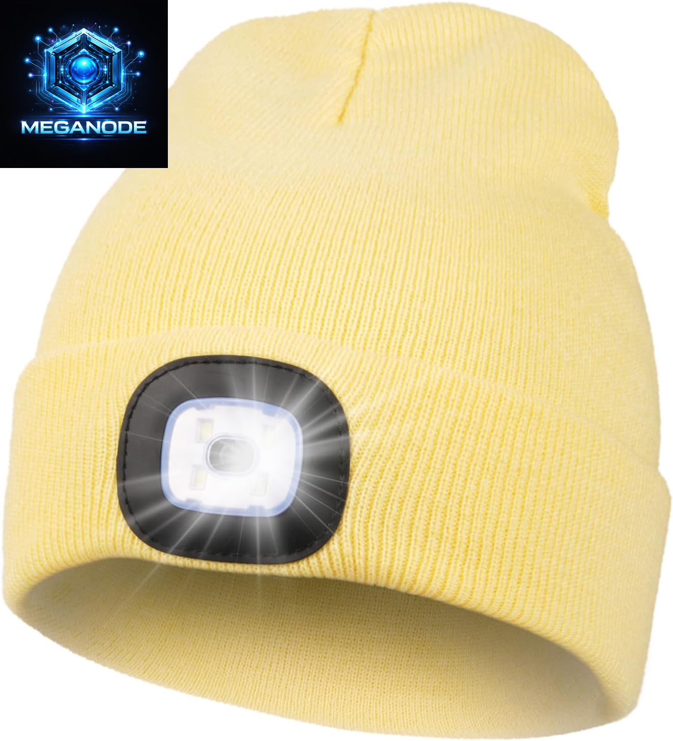Unisex Hat with Light, USB Rechargeable Hands Free Headlamp LED Beanie