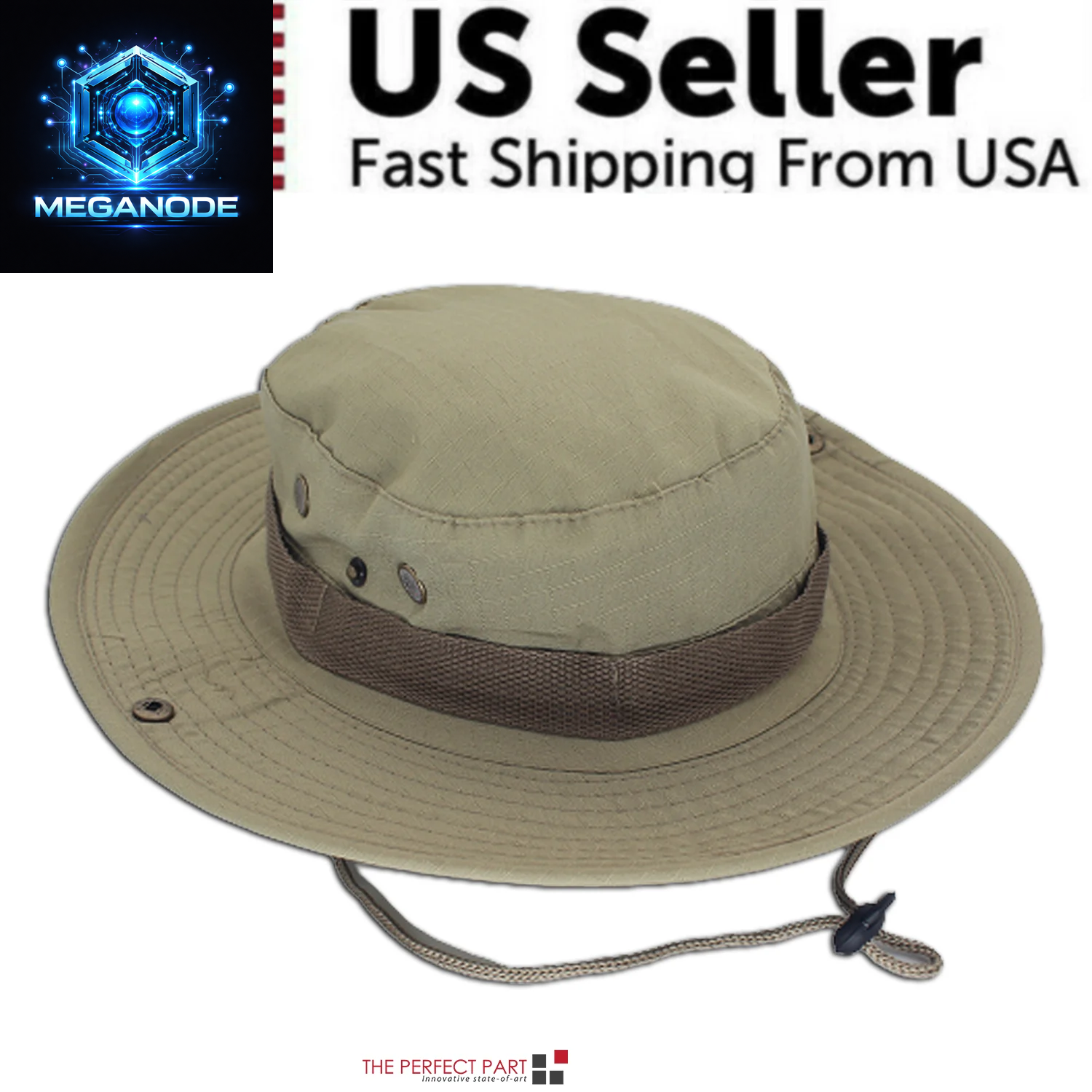 Wide Brim Sun Hat UV Protection Bucket Cap for Hiking Camping Fishing Safari Men