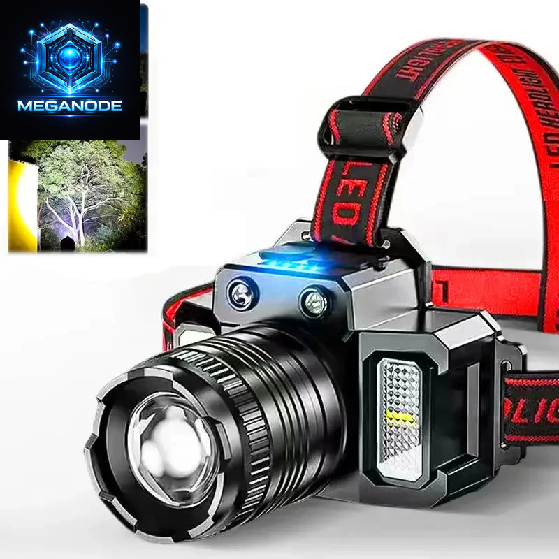 LED Sensor Headlamp Camping Search Light 