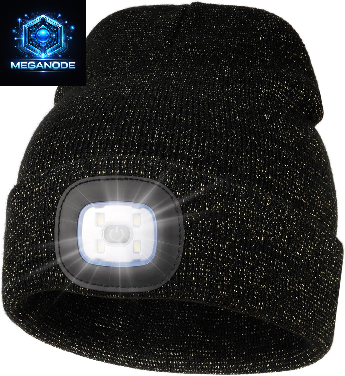Unisex Hat with Light, USB Rechargeable Hands Free Headlamp LED Beanie